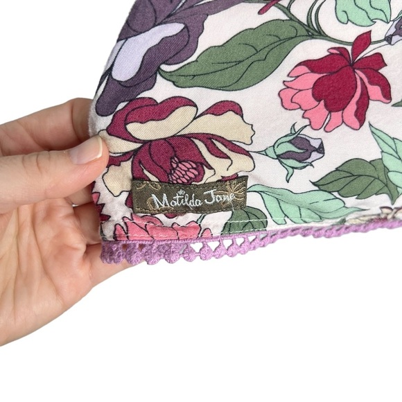 Matilda Jane Dusk Or Dawn Floral Rayon Popover Blouse - Picture 13 of 14